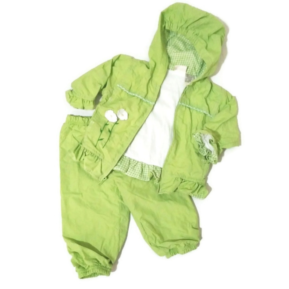 Auth. FALLS CREEK Toddler Track Suit Green 12M